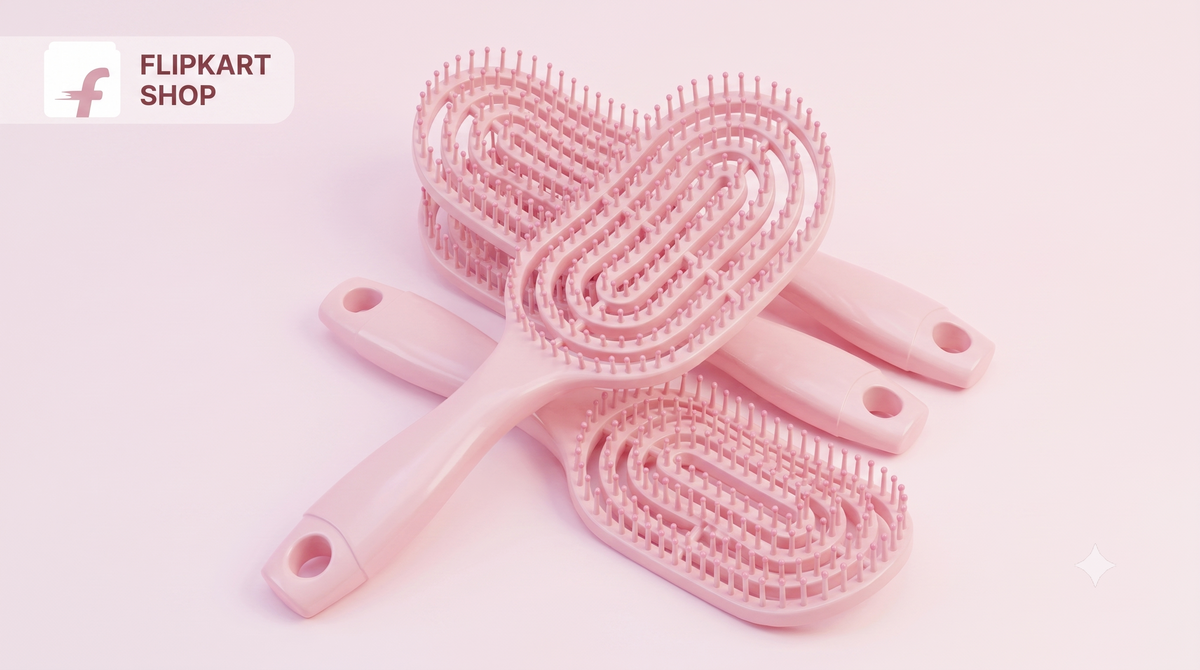 2-Piece Premium Hair Brush Combo for Women & Girls | Scalp Massaging & Easy Detangling